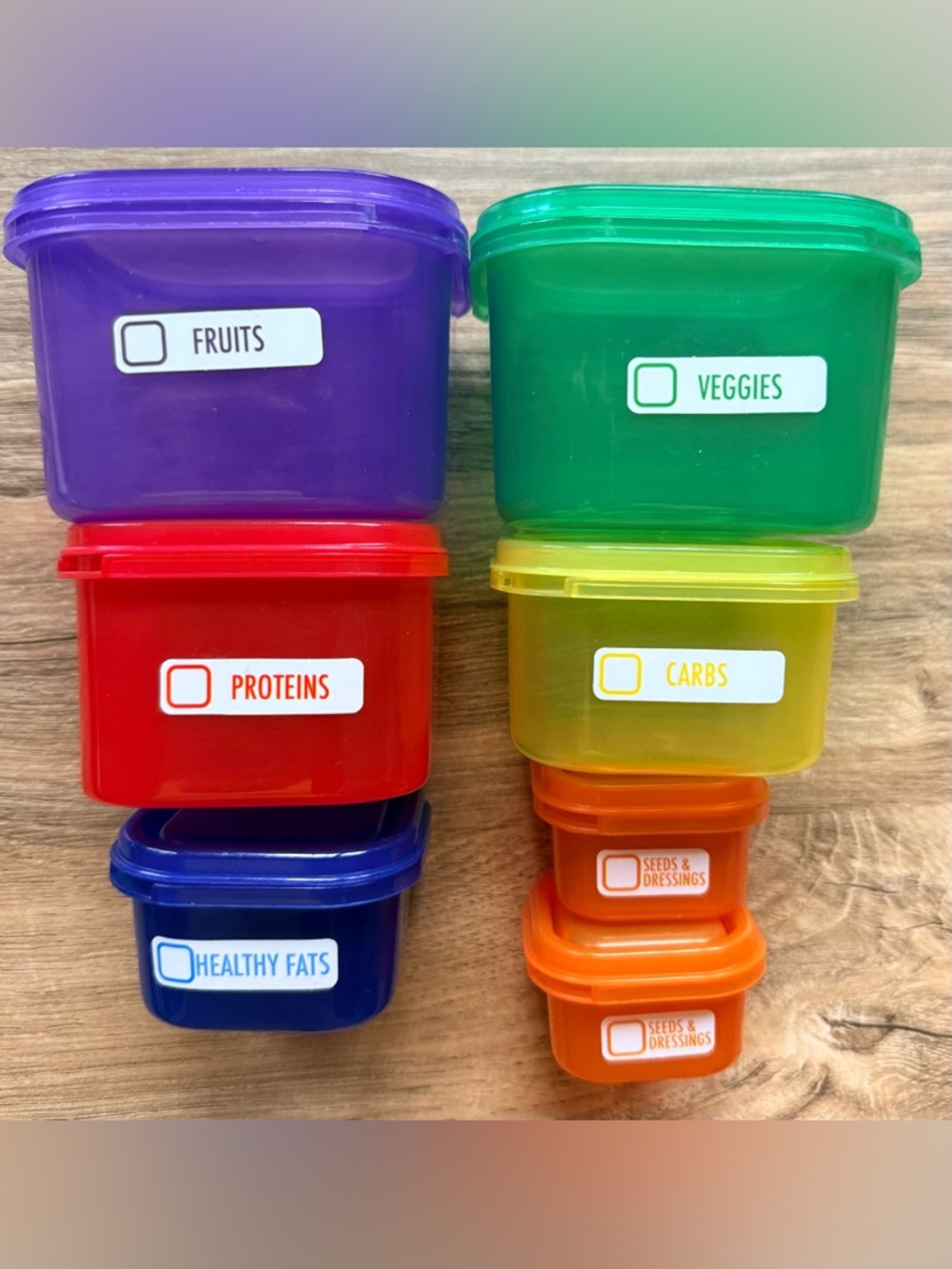 Beachbody 21 Day Fix Portion Control Food Containers Set Of Seven 7  EUC